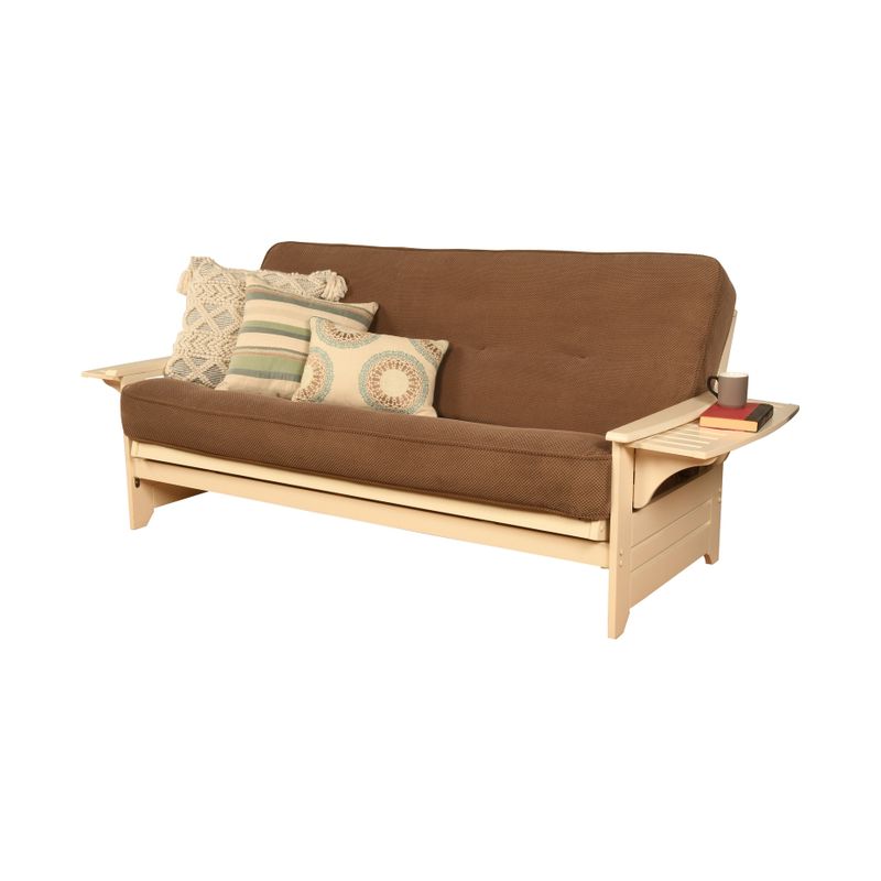 Copper Grove Dixie Futon Frame in Antique White Wood with Innerspring Mattress - Peter's Cabin