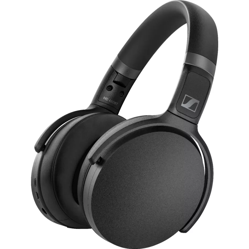 Sennheiser - HD 450BT Wireless Noise Cancelling Over-the-Ear Headphones - Black