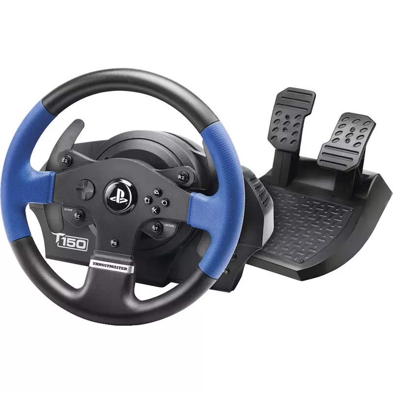 Thrustmaster - T150 RS Racing Wheel for PlayStation 4 and PC; Works with PS5 games - Black