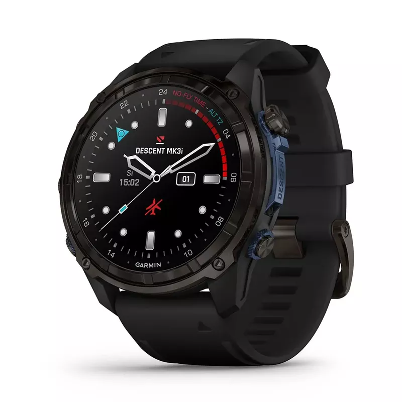 Garmin Descent Mk3i Dive GPS Smart Watch - 43mm - Black Silicone Band - Carbon Gray