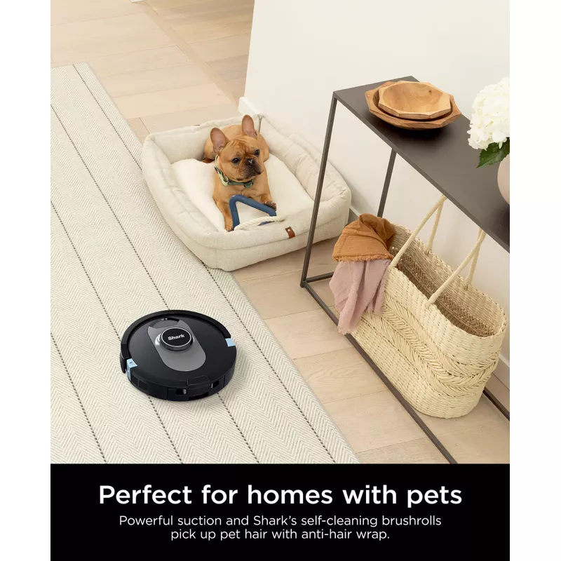 Shark - AI Ultra Robot Vacuum with Matrix Clean, Home Mapping, HEPA Bagless Self Empty Base, WiFI Connected - Black