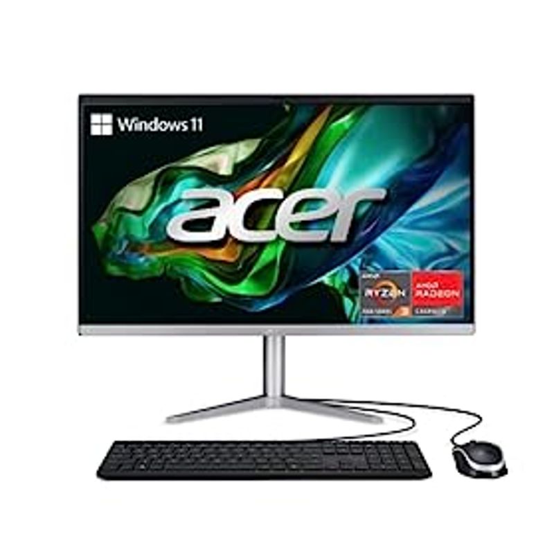 Acer Aspire C24-1300-UR31 AIO Desktop | 23.8" Full HD IPS Display | AMD Ryzen 3 7320U Quad-Core Processor | AMD Radeon 610M Graphics |...