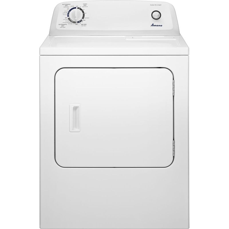 Front Zoom. Amana - 6.5 Cu. Ft. Electric Dryer with Automatic Dryness Control - White