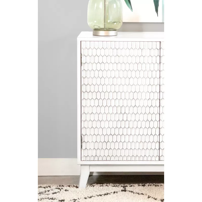 Gambon Rectangular 2-door Accent Cabinet White