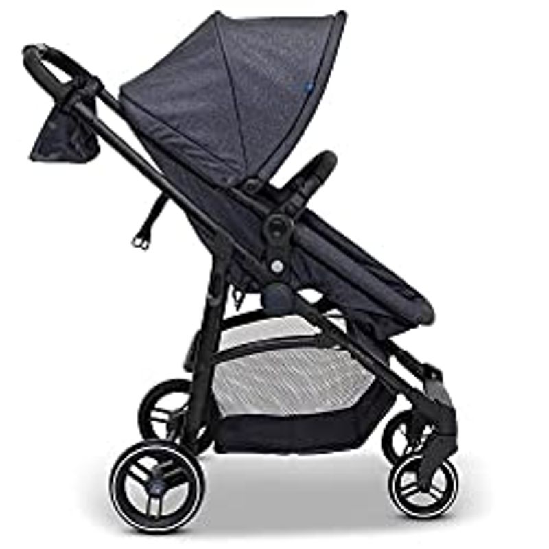 babyGap 2-in-1 Carriage Stroller - Car Seat Compatible - Easy One-Handed Fold - Lightweight Stoller with Oversized Canopy & Reclining...