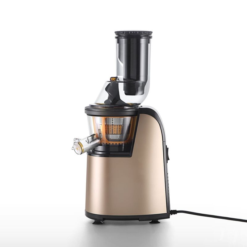 Empava 150-Watt 33 fl. oz. Gold Electric Masticating Juicer with Reverse Function - Cold Press - Big Mouth - Gold and Black