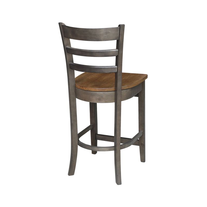 Emily Solid Wood Stool - Cinnamon/Espresso - Counter height