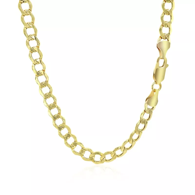 5.3mm 10k Yellow Gold Curb Chain (20 Inch)