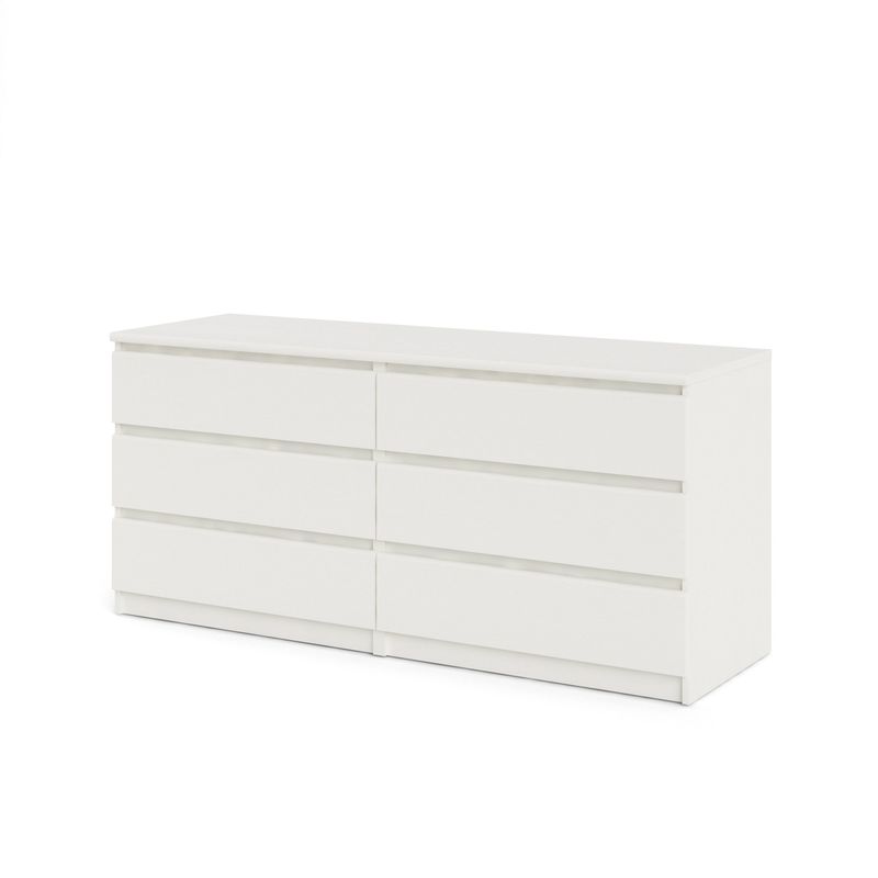 Porch & Den McKellingon 6-drawer Double Dresser - White High Gloss