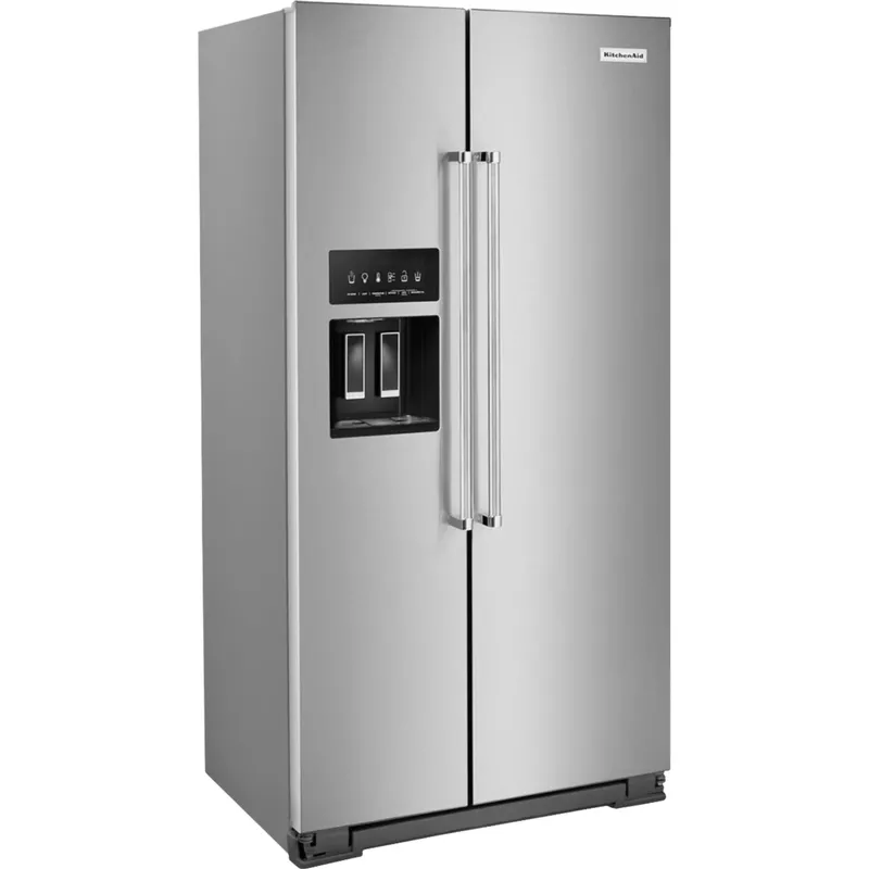 KitchenAid - 22.6 Cu. Ft. Side-by-Side Counter-Depth Refrigerator - Stainless Steel