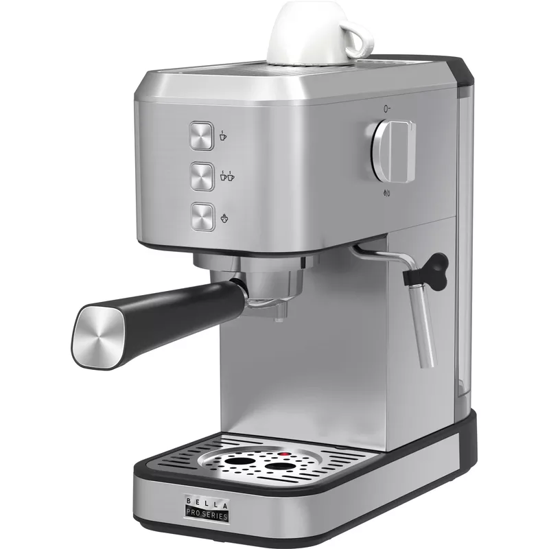 Bella Pro Series - Slim Espresso Machine with 20 Bars of Pressure - Stainless Steel