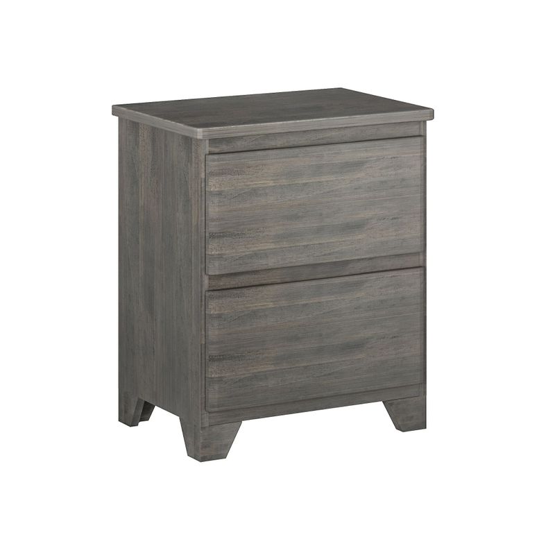 Max and Lily Farmhouse Nightstand with 2 Drawers - Brown