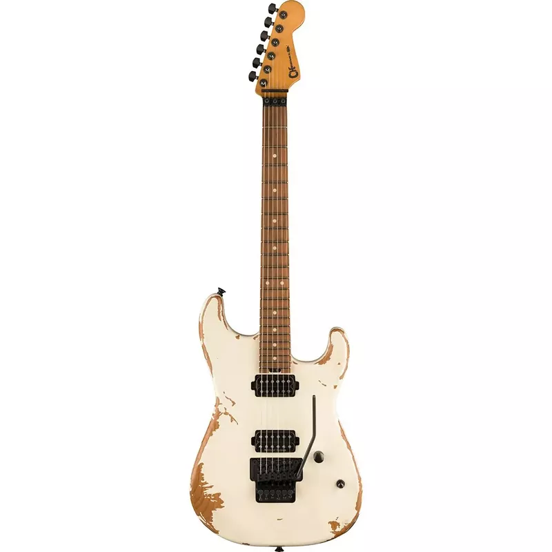 Charvel Pro-Mod Series Relic San Dimas Style 1 HH FR PF Electric Guitar - Weathered White