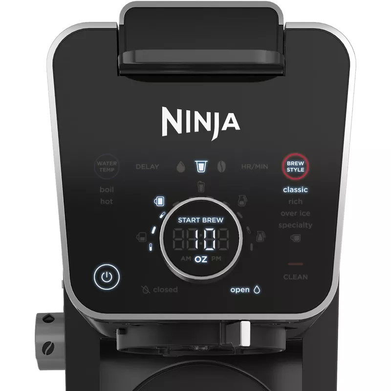 Ninja - DualBrew PRO 12-Cup Specialty Coffee System with Thermal Carafe, K-Cup Compatible, Hot Water System & Frother - Black/Silver