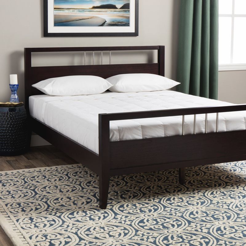 Chrome Accented Queen-size Platform Bed