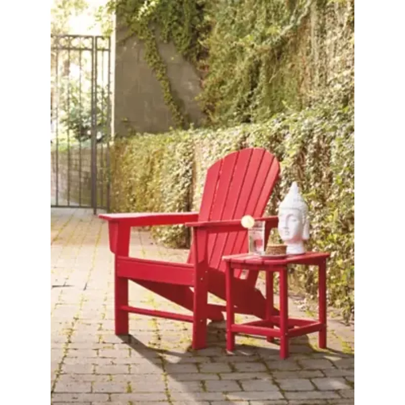 Red Sundown Treasure Adirondack Chair