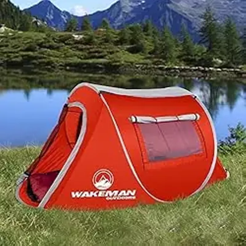 6-Person Tent, Water Resistant Dome Tent for Camping with Removable Rain Fly and Carry Bag, Rebel Bay 6 Person Tent by Wakeman Outdoors