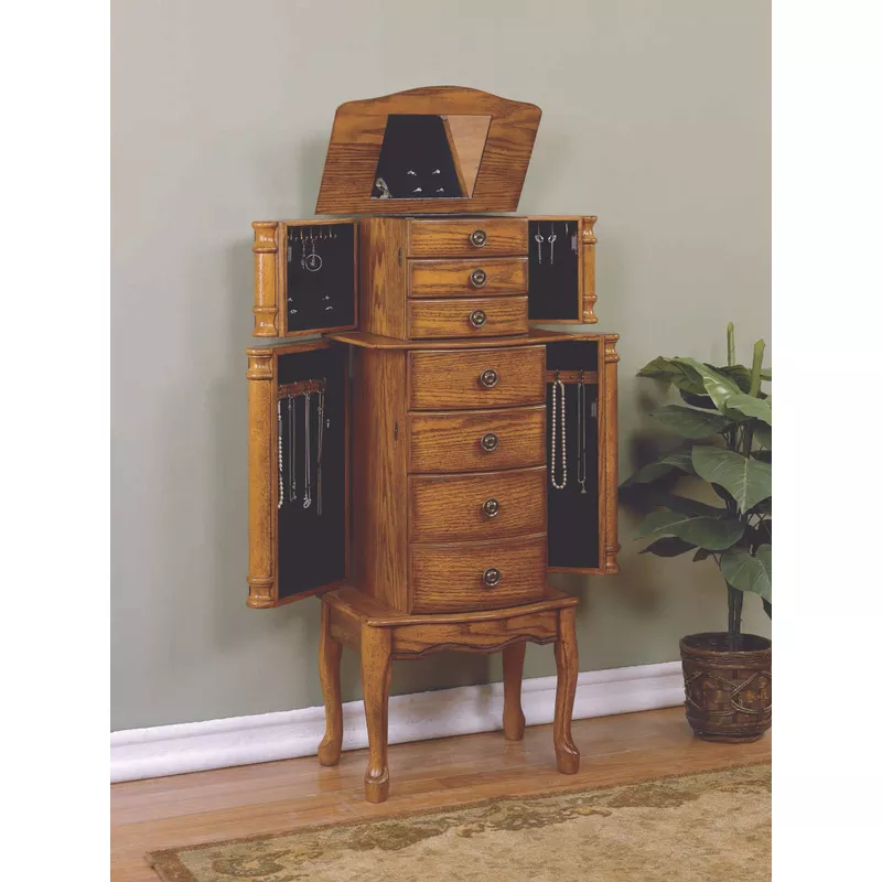 Renwood Jewelry Armoire Oak