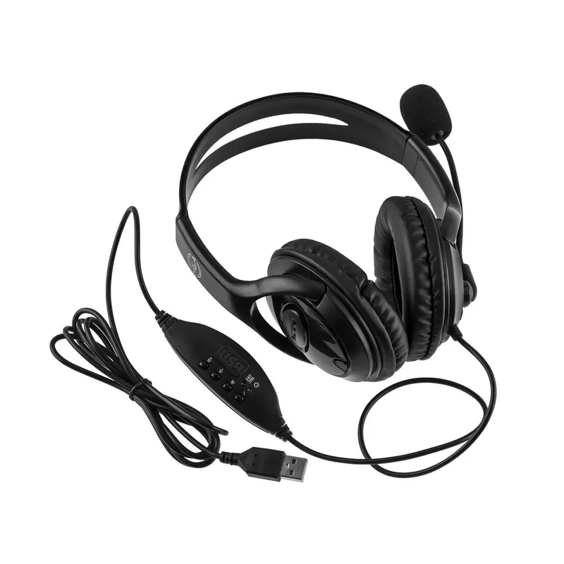 Adorama LX-USB05 USB Wired Headset with Microphone 6- Pack