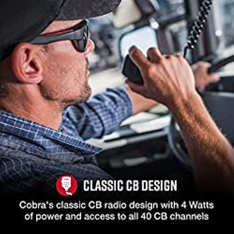 Cobra 29 LTD Professional CB Radio - Easy to Operate Emergency Radio, Instant Channel 9, 4-Watt Output, Full 40 Channels, Adjustable...