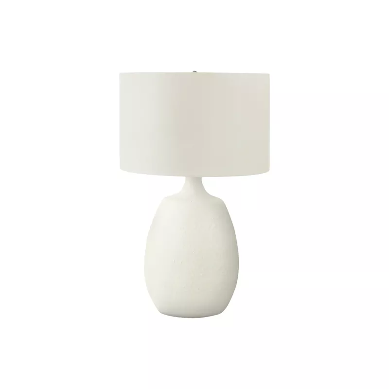 Lighting - 26"H Table Lamp Cream Resin / Ivory Shade