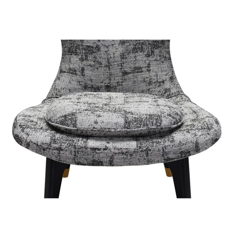 Chic Home Cheverny Accent Club Chair Two-Tone Textured Fabric - Black