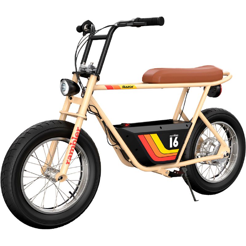 Front Zoom. Razor - Rambler 16 eBike w/ 11.5 Miles Max Operating Range and 15.5 mph Max Speed - Large - Tan