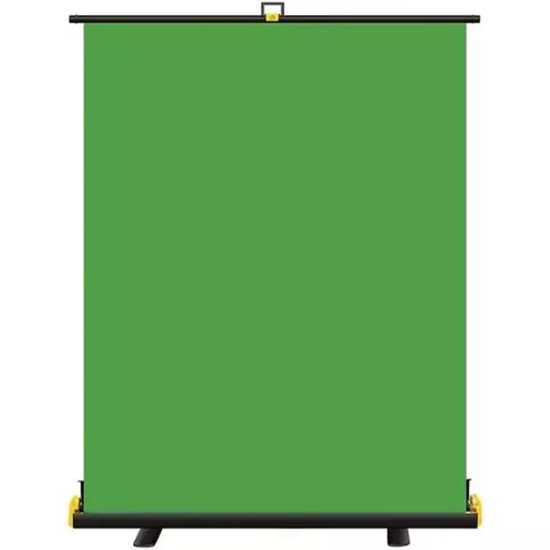 Kodak - Portable Green Screen, Chroma Key Backdrop & Built-in Stand for Video & Photo Shoots, Auto Lock Frame. - Black/Green