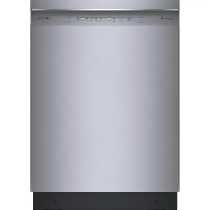 Bosch - 300 Series 24 in. Stainless Steel Front Control Built-In Dishwasher with Stainless Steel Tub and 3rd Rack - Stainless Steel