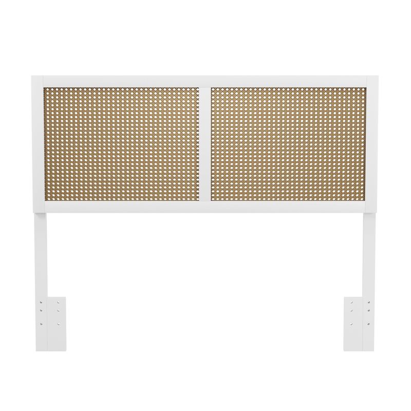 Serena Wood and Cane Panel Headboard - White - Twin