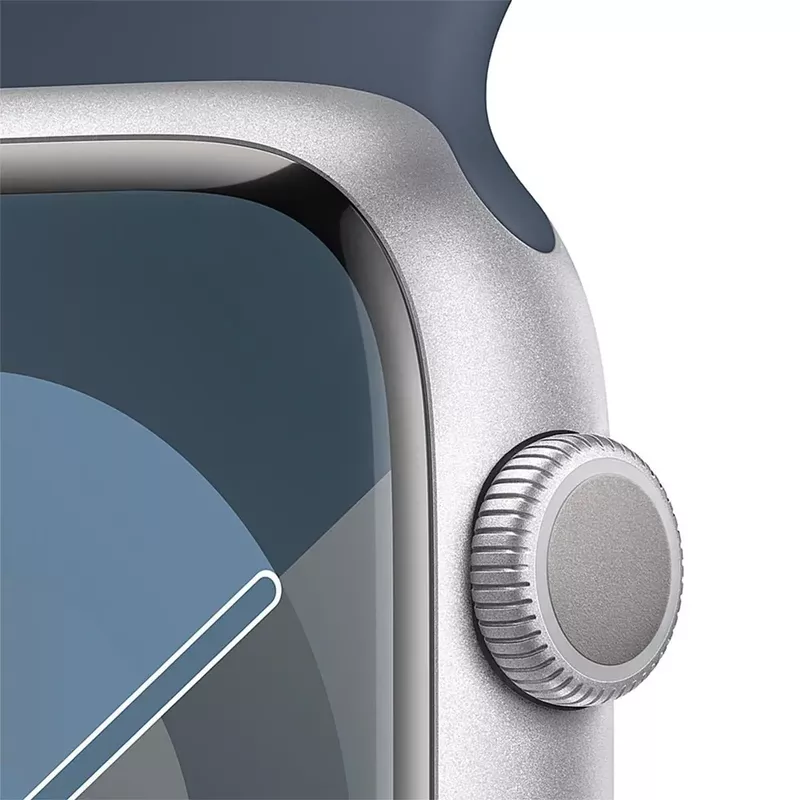 Apple Watch SE 2nd Generation (GPS + Cellular) 40mm Silver Aluminum Case with Storm Blue Sport Band - M/L - Silver