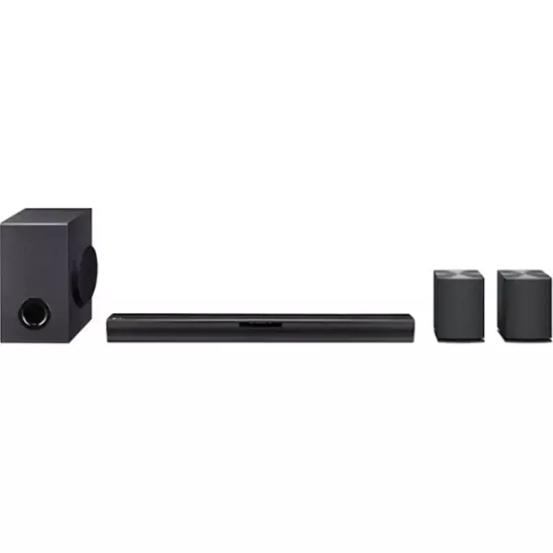 LG - 4.1 ch Sound Bar with Wireless Subwoofer and Rear Speakers - Black