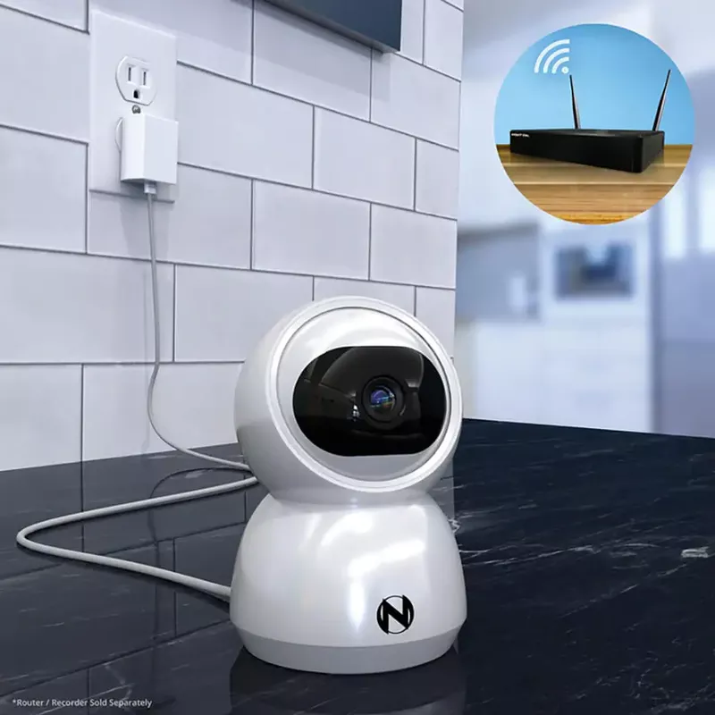 Night Owl Indoor Wi-Fi Plug In 3 MP Tilt Camera with 2-Way Audio