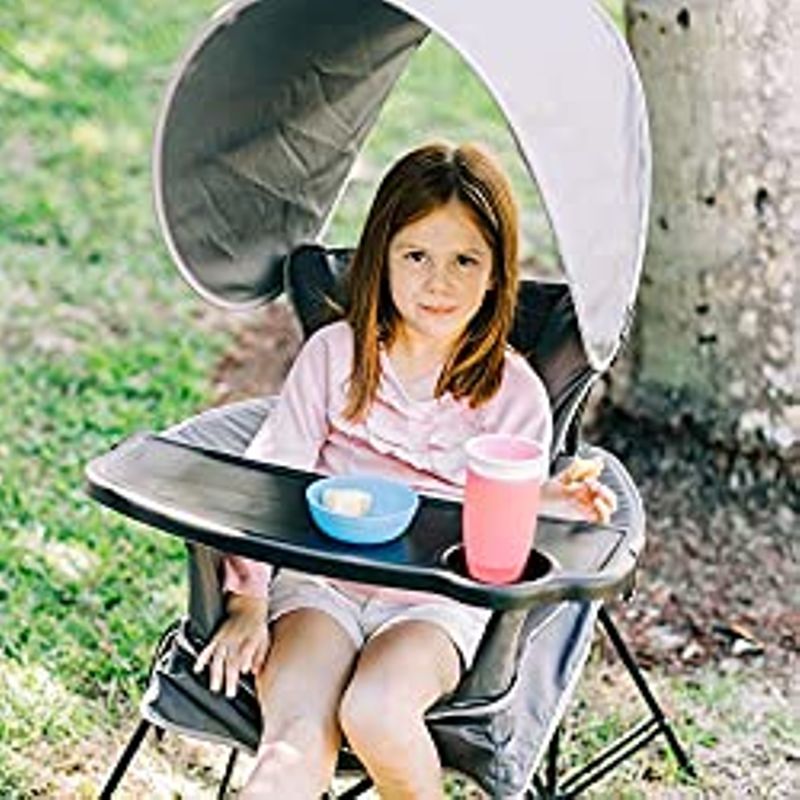 Baby Delight Go with Me Grand Deluxe Portable Chair | for Kids | New Design | Indoor and Outdoor | Grey