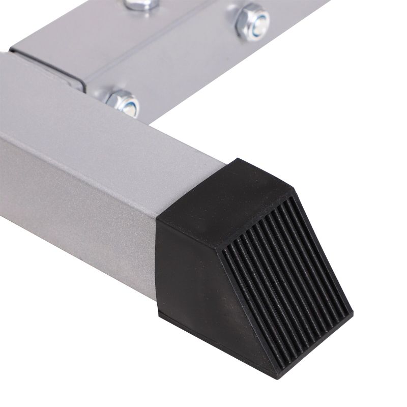 Soozier Steel 2-piece Height Adjustable Barbell Squat Rack/Bench Press - Silver/Black