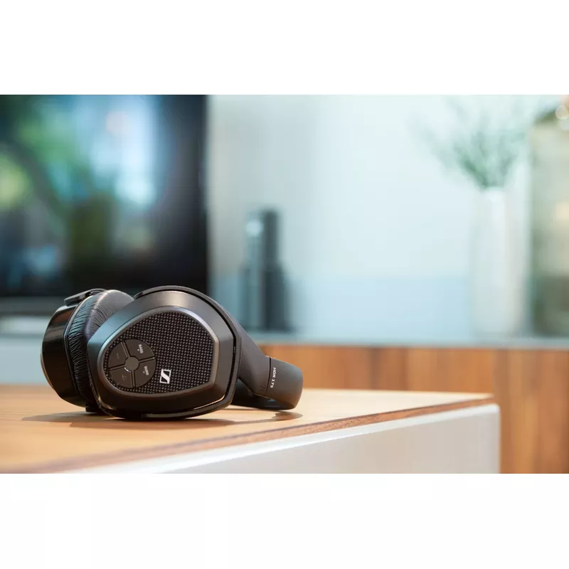 Sennheiser - RS 175 RF Wireless Headphone System for TV Listening with Bass Boost and Surround Sound Modes - Black