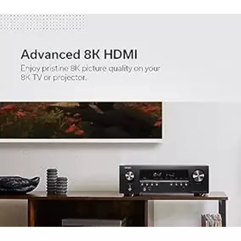 Denon - AVR-S670H (75W X 5) 5.2-Ch. with HEOS 8K Ultra HD and HDR Compatible AV Home Theater Receiver with Alexa - Black