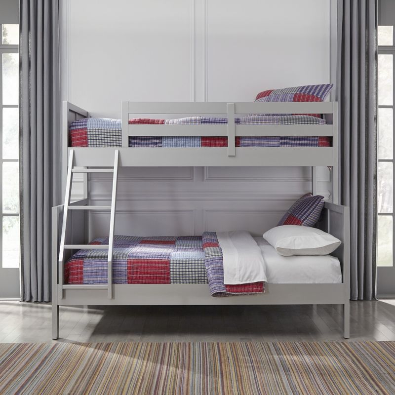 Copper Grove Dugaresa Grey Wood Twin-over-Full Bunk Bed