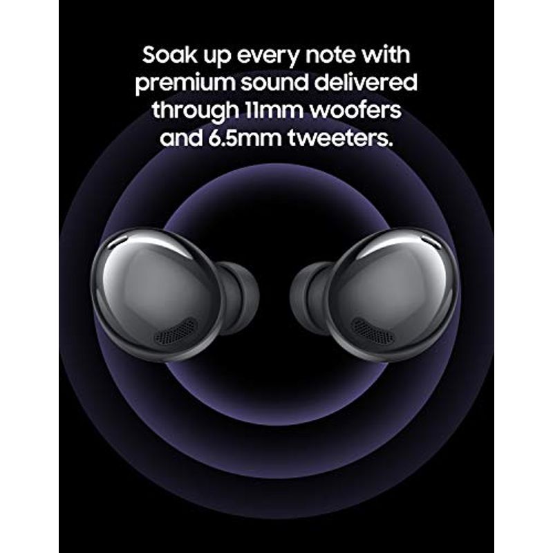Samsung Galaxy Buds Pro, True Wireless Earbuds w/ Active Noise Cancelling (Wireless Charging Case Included), Phantom Black (US Version)
