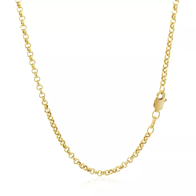 2.3mm 14k Yellow Gold Rolo Chain (20 Inch)