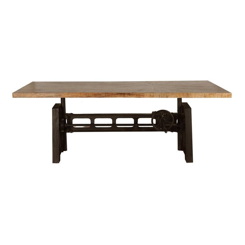 Somette Del Sol Brown Adjustable Height Crank Dining Table - Brown