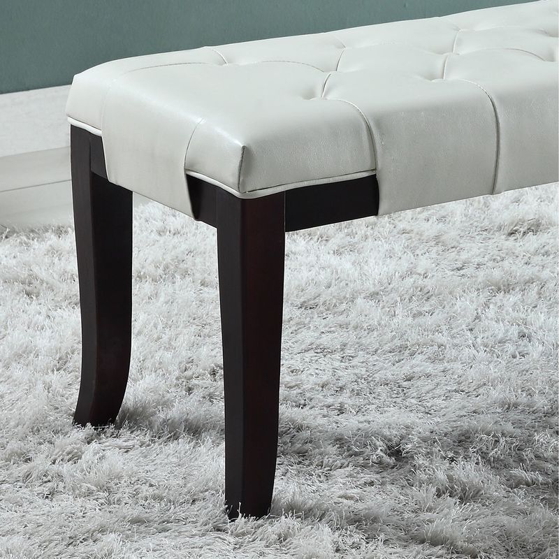 Copper Grove Bloodroot Linon Tufted Ottoman Bench - Brown - Fabric
