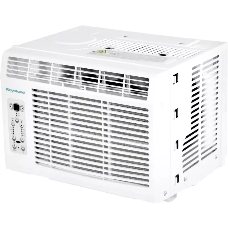 Keystone - 8,000 BTU 115V Window/Wall Air Conditioner with 3,500 BTU Supplemental Heat Capability