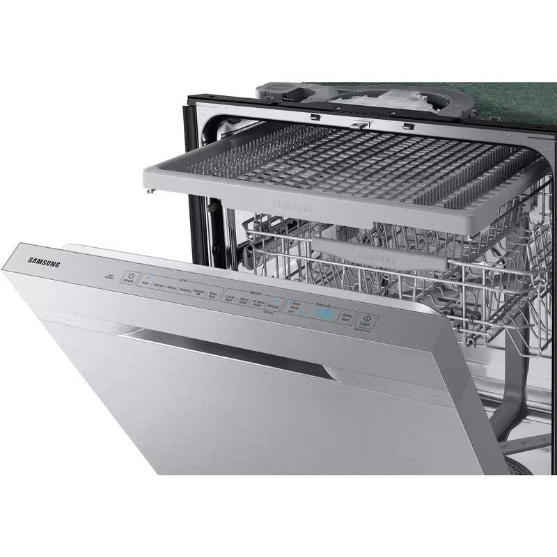 Samsung - StormWash 24" Top Control Built-In Dishwasher with AutoRelease Dry, 3rd Rack, 48 dBA - Stainless steel