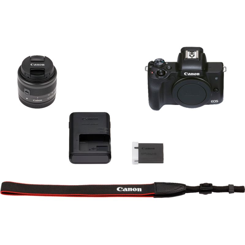 Alt View Zoom 13. Canon - EOS M50 Mark II Mirrorless Camera with EF-M 15-45mm f/3.5-6.3 IS STM Zoom Lens - Black
