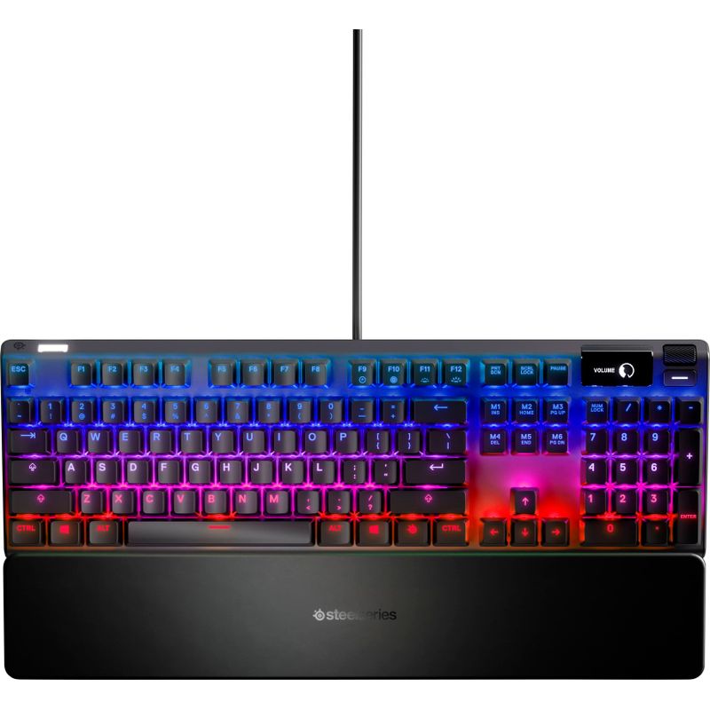 Front Zoom. SteelSeries - Apex Pro Full Size Wired Mechanical OmniPoint Adjustable Actuation Switch Gaming Keyboard with RGB Backlighting - 