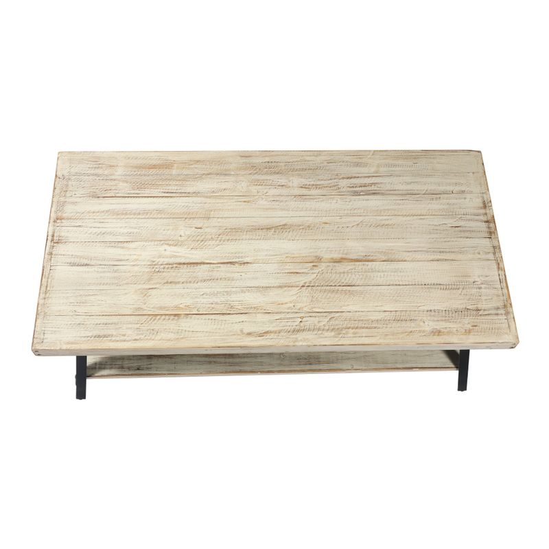 Carbon Loft Oliver Modern Rustic Wood Coffee Table - Brushed Grey