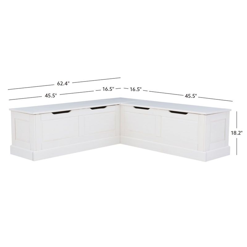 Josie L-shaped Backless Breakfast Nook Bench - Unfinished