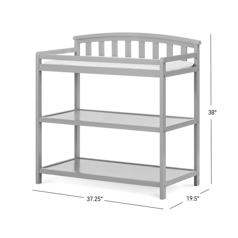 Forever Eclectic Curve Top Changing Table - Cool Gray