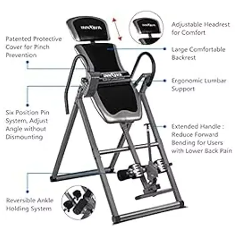 Rent to own Innova Inversion Table with Adjustable Headrest, Reversible ...